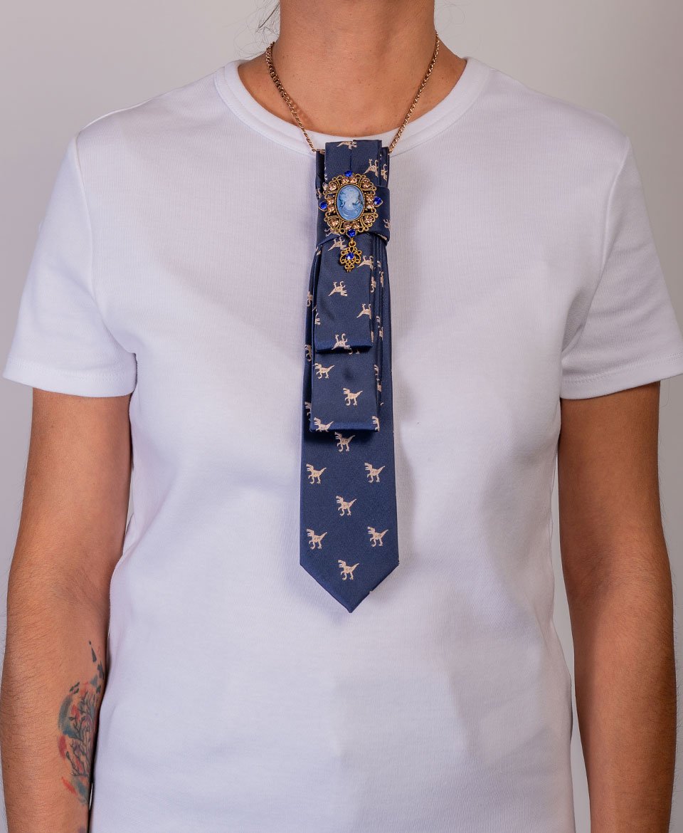 cravate dino camée