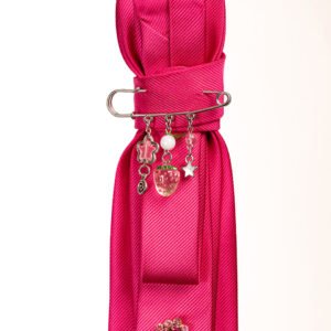 cravate fuchsia fleur