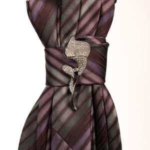 cravate arum violette