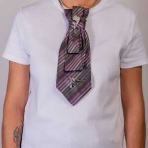 cravate arum violette