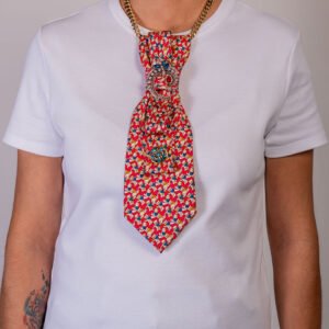 cravate ourson rouge